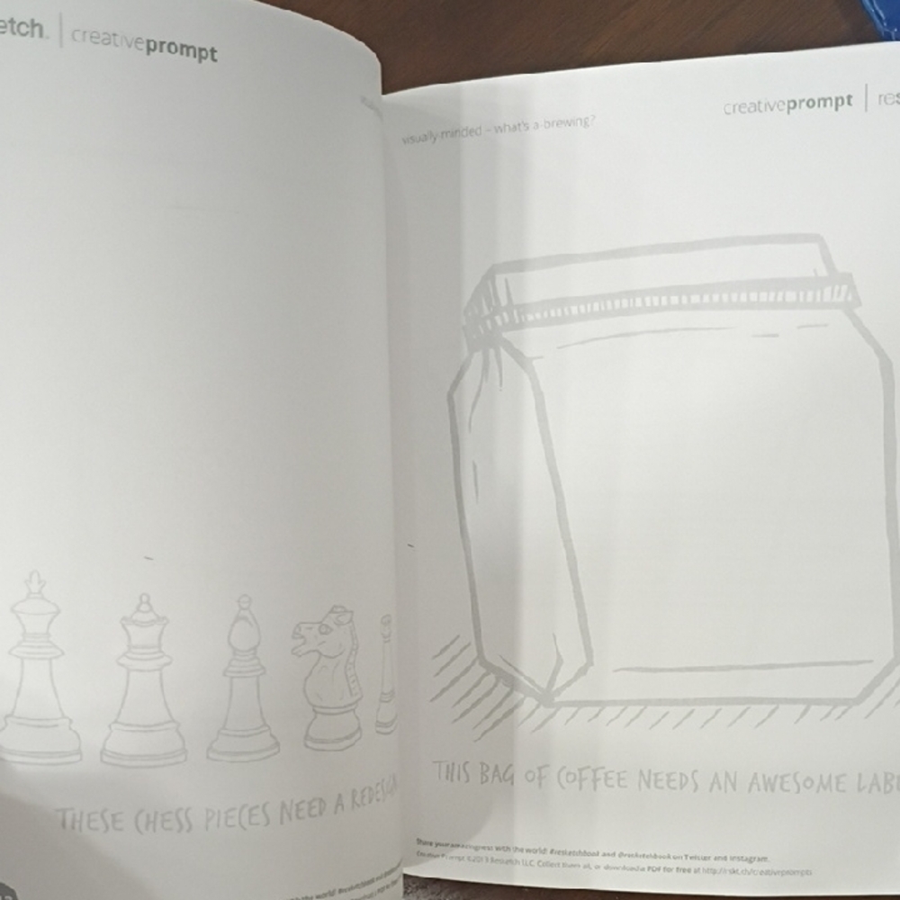 Creative Prompts Notebook - Cream - Picture 4 of 5